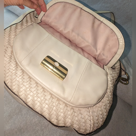 Coach Kristin woven leather satchel crossbody bag. F 23048 - Picture 7 of 13